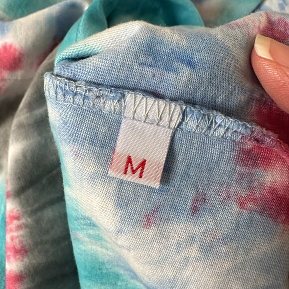 RARE Chinatown Market Multi-Color Tie Dye Stress Relief Graphic Short Sleeve Tee - Picture 9 of 10